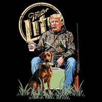 Retro Trump With Dog Fishermen Trump Fishing Hunting Season Women's Crop Top Tee