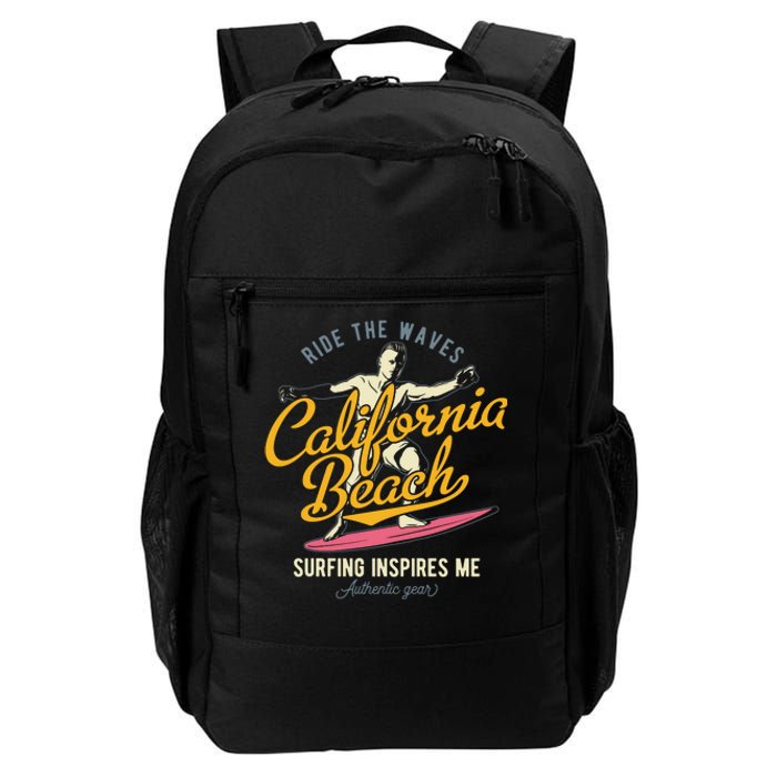 Ride The Waves California Beach Surfing Inspires Me Daily Commute Backpack