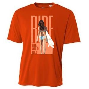 Ride The Wild Woman Surfing Cooling Performance Crew T-Shirt