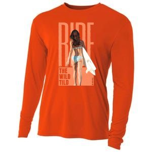 Ride The Wild Woman Surfing Cooling Performance Long Sleeve Crew