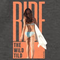 Ride The Wild Woman Surfing Vector Backpack