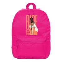 Ride The Wild Woman Surfing 16 in Basic Backpack