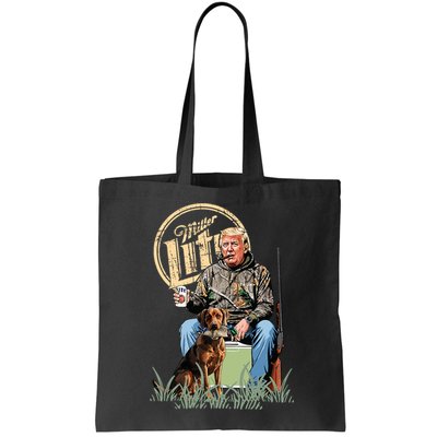 Retro Trump With Dog Fishermen Trump Fishing Hunting Season Bag