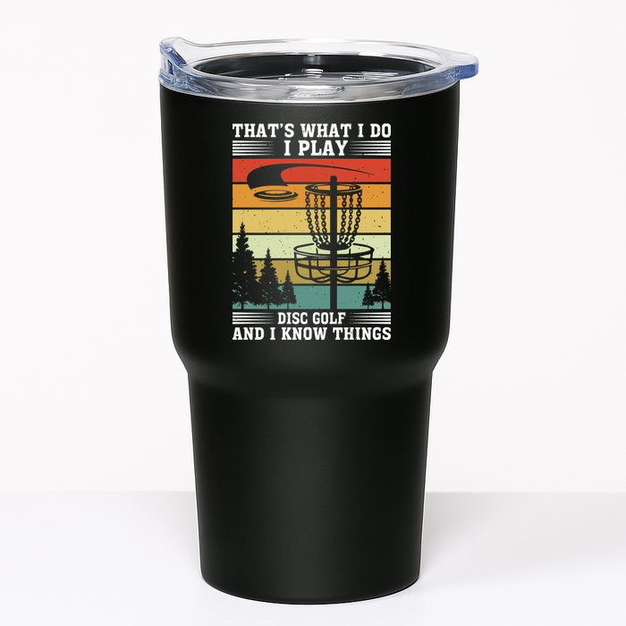 Retro That's What I Do I Play Disc Golf And I Know Things Tumbler