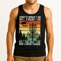 Retro That's What I Do I Play Disc Golf And I Know Things Tank Top