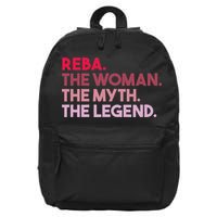 Reba The Woman The Myth The Legend Personalized Reba 16 in Basic Backpack