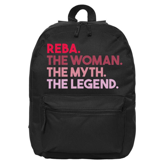 Reba The Woman The Myth The Legend Personalized Reba 16 in Basic Backpack