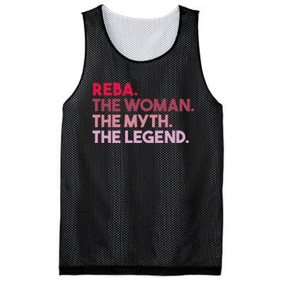 Reba The Woman The Myth The Legend Personalized Reba Mesh Reversible Basketball Jersey Tank