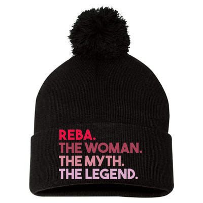 Reba The Woman The Myth The Legend Personalized Reba Pom Pom 12in Knit Beanie