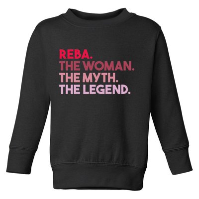 Reba The Woman The Myth The Legend Personalized Reba Toddler Sweatshirt