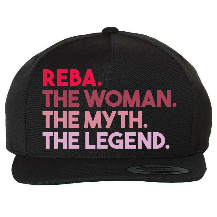 Reba The Woman The Myth The Legend Personalized Reba Wool Snapback Cap