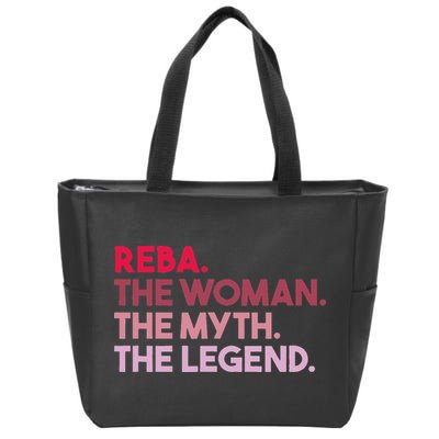 Reba The Woman The Myth The Legend Personalized Reba Zip Tote Bag