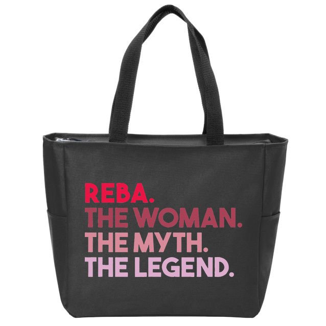 Reba The Woman The Myth The Legend Personalized Reba Zip Tote Bag