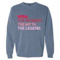 Reba The Woman The Myth The Legend Personalized Reba Garment-Dyed Sweatshirt