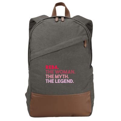 Reba The Woman The Myth The Legend Personalized Reba Cotton Canvas Backpack