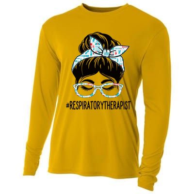 Respiratory Therapist Week Appreciation Day Wo Messy Bun Cooling Performance Long Sleeve Crew