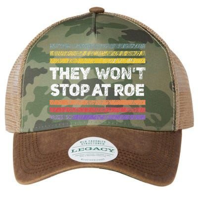 Retro They Wont Stop At Roe Rights Groovy Legacy Tie Dye Trucker Hat