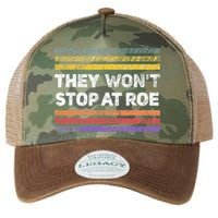 Retro They Wont Stop At Roe Rights Groovy Legacy Tie Dye Trucker Hat
