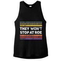 Retro They Wont Stop At Roe Rights Groovy Ladies PosiCharge Tri-Blend Wicking Tank