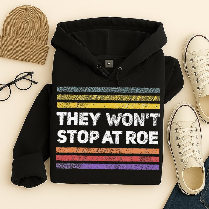 Retro They Wont Stop At Roe Rights Groovy Hoodie