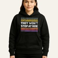 Retro They Wont Stop At Roe Rights Groovy Hoodie