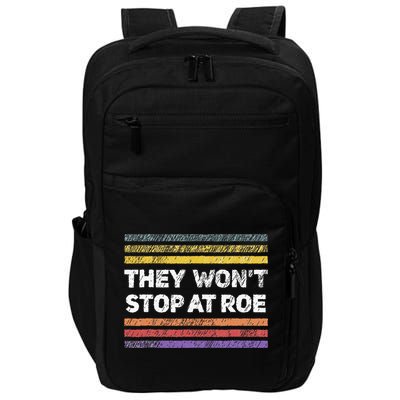 Retro They Wont Stop At Roe Rights Groovy Impact Tech Backpack