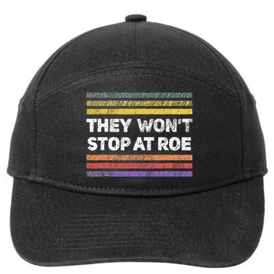 Retro They Wont Stop At Roe Rights Groovy 7-Panel Snapback Hat