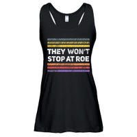 Retro They Wont Stop At Roe Rights Groovy Ladies Essential Flowy Tank