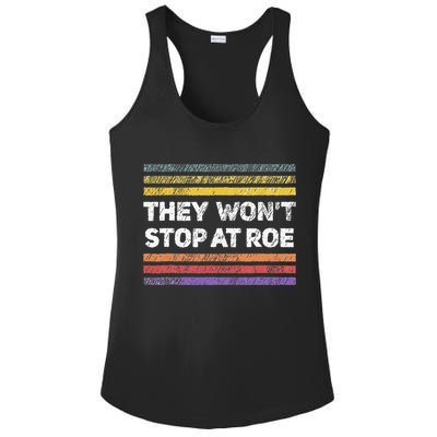Retro They Wont Stop At Roe Rights Groovy Ladies PosiCharge Competitor Racerback Tank