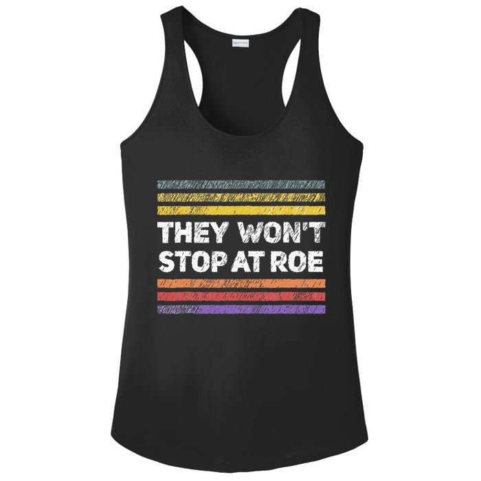 Retro They Wont Stop At Roe Rights Groovy Ladies PosiCharge Competitor Racerback Tank