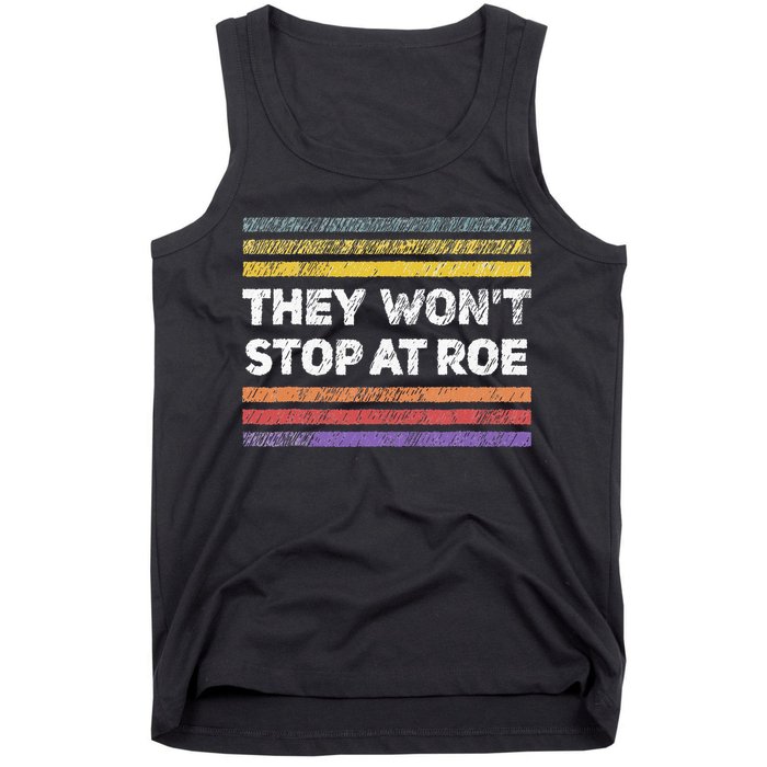 Retro They Wont Stop At Roe Rights Groovy Tank Top