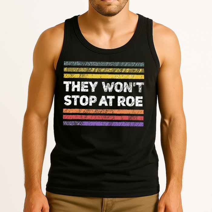 Retro They Wont Stop At Roe Rights Groovy Tank Top