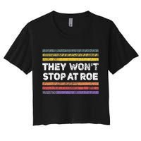 Retro They Wont Stop At Roe Rights Groovy Crop Top