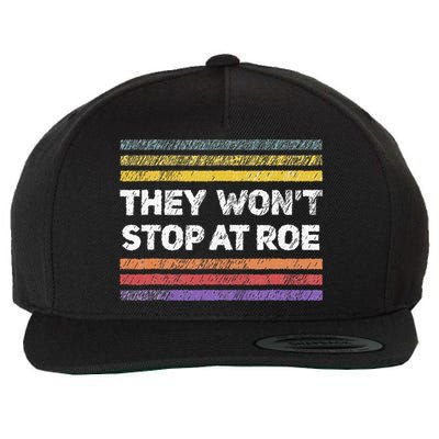 Retro They Wont Stop At Roe Rights Groovy Wool Snapback Cap