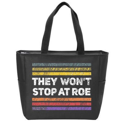 Retro They Wont Stop At Roe Rights Groovy Zip Tote Bag