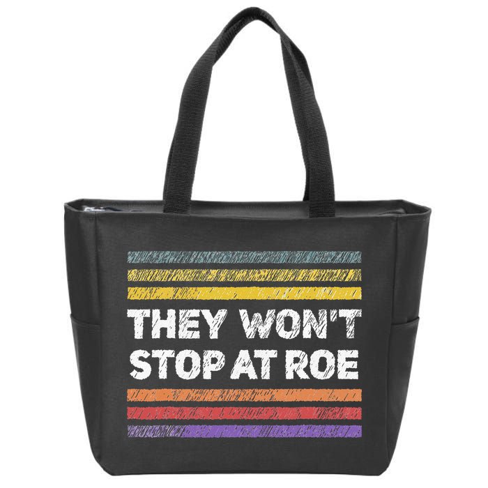 Retro They Wont Stop At Roe Rights Groovy Zip Tote Bag