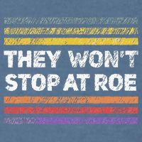 Retro They Wont Stop At Roe Rights Groovy Garment-Dyed Sweatshirt