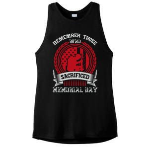 Remember Those Who Sacrificed Memorial Day Gift Ladies PosiCharge Tri-Blend Wicking Tank