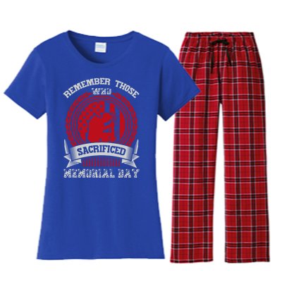 Remember Those Who Sacrificed Memorial Day Gift Women's Flannel Pajama Set