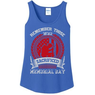 Remember Those Who Sacrificed Memorial Day Gift Ladies Essential Tank