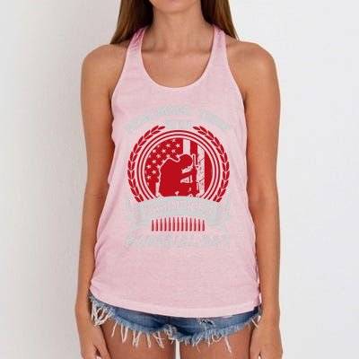 Remember Those Who Sacrificed Memorial Day Gift Women's Knotted Racerback Tank