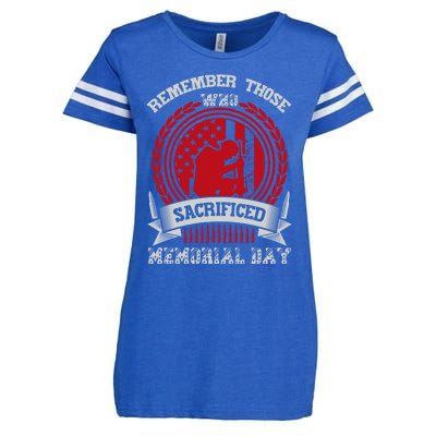 Remember Those Who Sacrificed Memorial Day Gift Enza Ladies Jersey Football T-Shirt