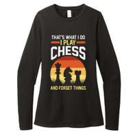 Retro That's What I Do I Play Chess And I Forget Things Womens CVC Long Sleeve Shirt