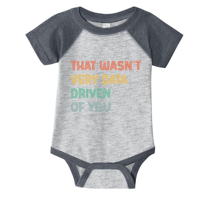 Retro That WasnT Very Data Driven Of You Funny Data Analyst Infant Baby Jersey Bodysuit