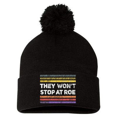 Retro They Won't Stop at Roe Tee Rights Groovy Pom Pom 12in Knit Beanie