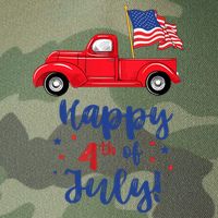 Red Truck With American Flag Happy 4th Of July Legacy Tie Dye Trucker Hat