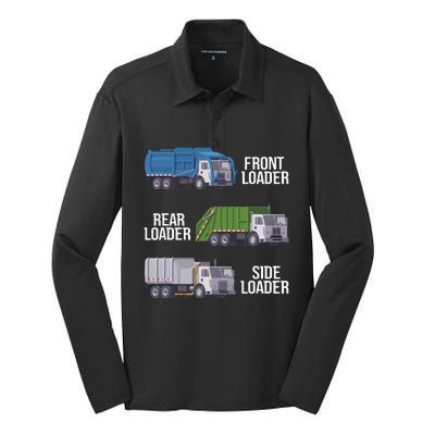 Recycling Trash Waste Separation Garbage Truck Silk Touch Performance Long Sleeve Polo