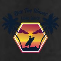 Ride The Waves Long Beach 7 Panel Mesh Trucker Snapback Hat