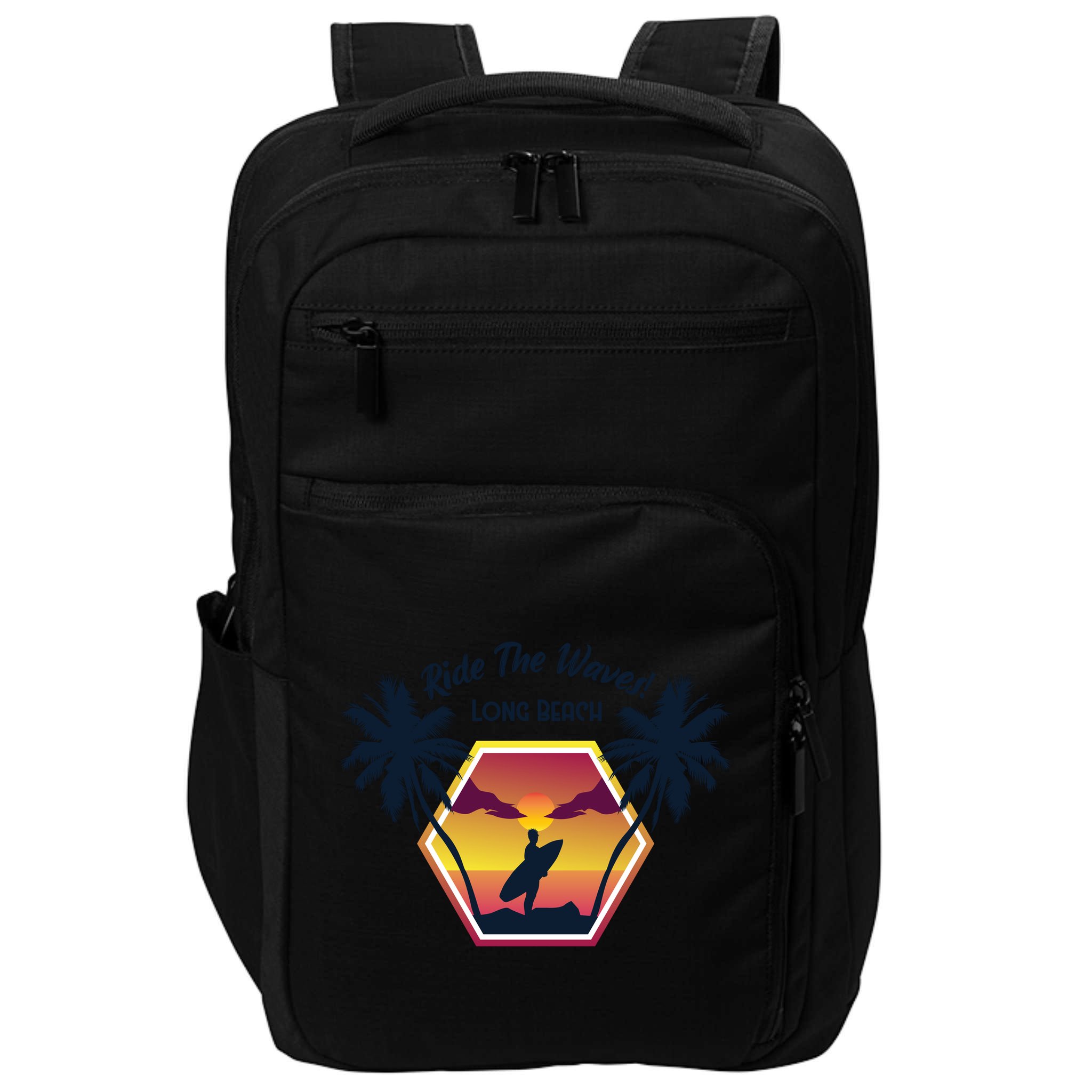 Ride The Waves Long Beach Impact Tech Backpack