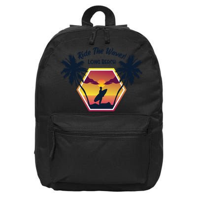 Ride The Waves Long Beach 16 in Basic Backpack